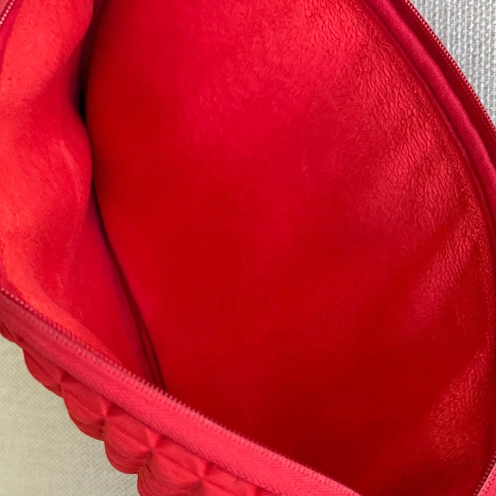 Rebecca Minkoff Red Quilted Laptop Sleeve Padded Designer Tech Case